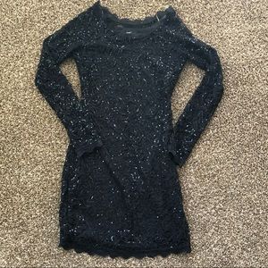 Black Mini Lace Dress